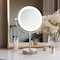 Kibi Circular LED Free Standing Magnifying Make Up Mirror - Brushed Nickel KMM104BN - alternate 4